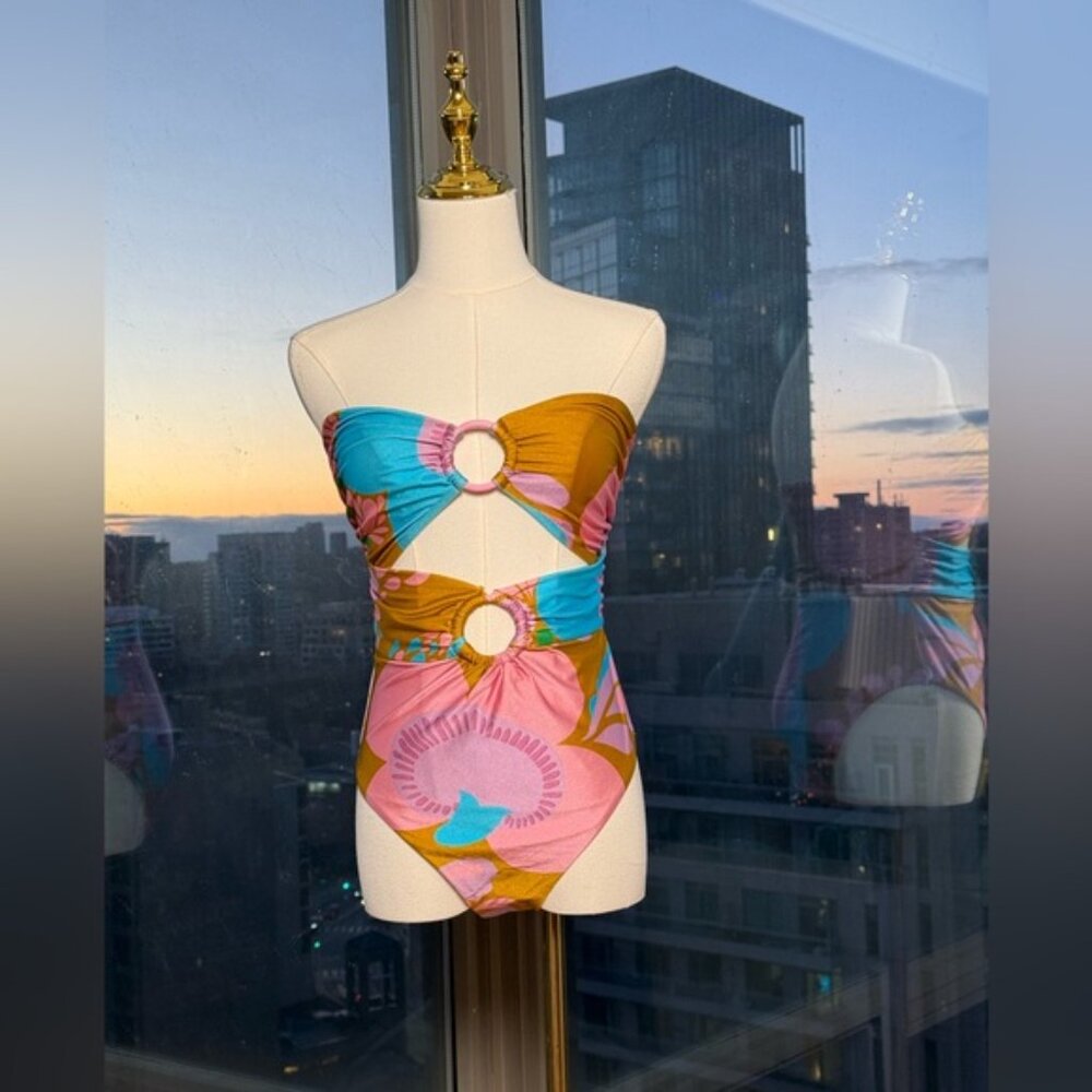 🆕 ZIMMERMANN 🧿 NWOT Teddy Double Ring 1PC Bathing Suit, Sz 2 US 6 - 8 - Picture 3 of 16